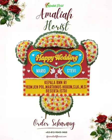 Papan Bunga Pernikahan Puhpelem